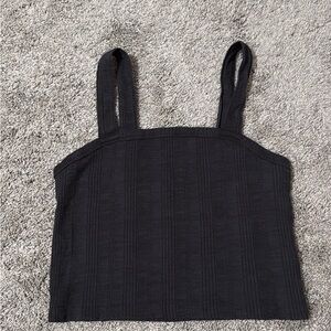 American Eagle Outfitters Black Ribbed Tank Top